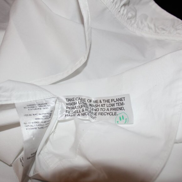 GANNI WRAP TOP This elegant white top  blouse cotton poplin  size 40 / US 8-10 - Picture 10 of 10